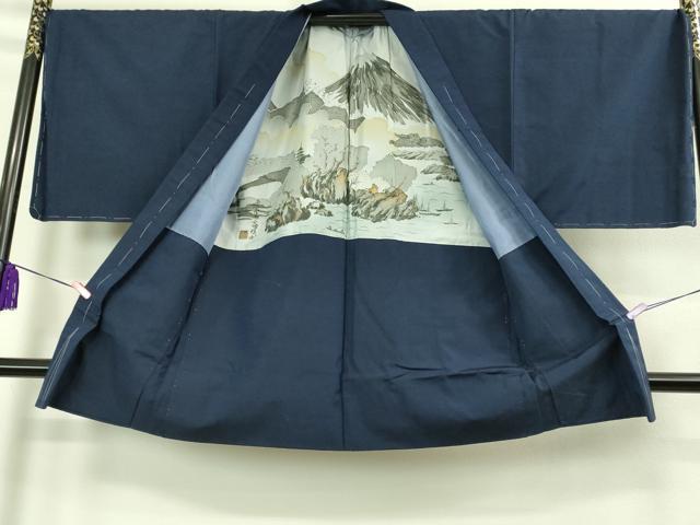 平和屋着物■極上　男性　紬　アンサンブル　キングサイズ　長羽織　色無地　濃い褐色　逸品　未使用　DZAB1875kh6