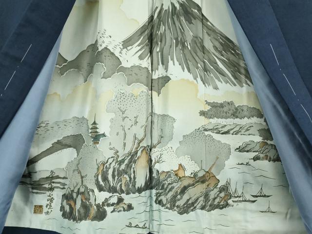 平和屋着物■極上　男性　紬　アンサンブル　キングサイズ　長羽織　色無地　濃い褐色　逸品　未使用　DZAB1875kh6