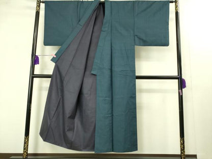 平和屋着物●極上　男性　お召　アンサンブル　亀甲柄　羽裏・龍　虎　逸品　DZAB1876kh6