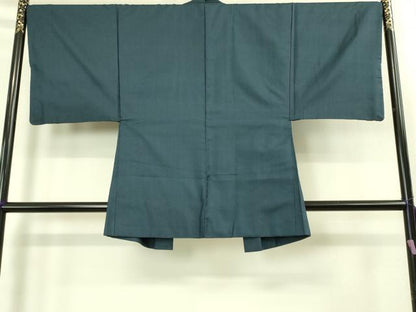 平和屋着物●極上　男性　お召　アンサンブル　亀甲柄　羽裏・龍　虎　逸品　DZAB1876kh6