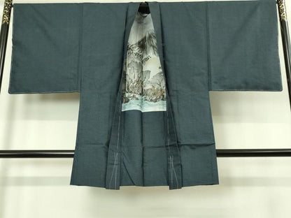 平和屋着物■極上　男性　本場大島紬　アンサンブル　100亀甲　総詰め　長羽織　逸品　未使用　DZAB1878kh6