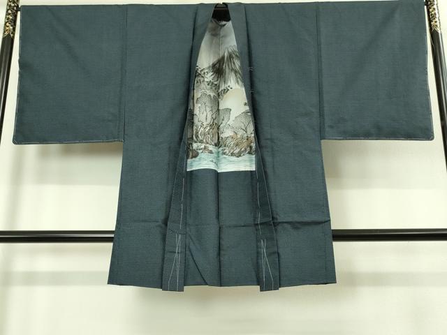 平和屋着物■極上　男性　本場大島紬　アンサンブル　100亀甲　総詰め　長羽織　逸品　未使用　DZAB1878kh6