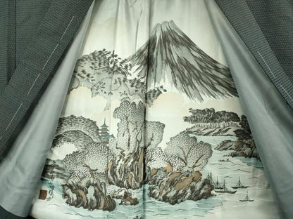 平和屋着物■極上　男性　本場大島紬　アンサンブル　100亀甲　総詰め　長羽織　逸品　未使用　DZAB1878kh6