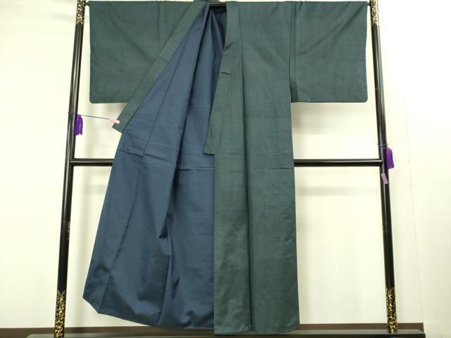 平和屋着物■極上　男性　本場大島紬　アンサンブル　長羽織　100亀甲　総詰め　逸品　DZAB1879kh6