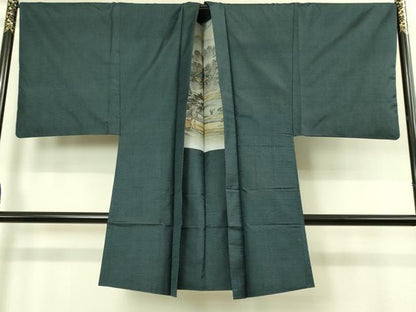 平和屋着物■極上　男性　本場大島紬　アンサンブル　長羽織　100亀甲　総詰め　逸品　DZAB1879kh6