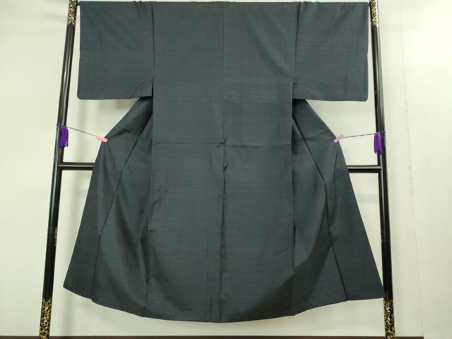 平和屋着物■極上　男性　本場大島紬　アンサンブル　長羽織　亀甲柄　濃藍色　逸品　DZAB1880kh6