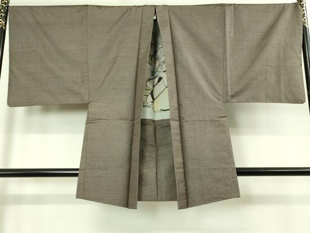 平和屋着物●極上　男性　本場大島紬　アンサンブル　キングサイズ　120亀甲　総詰め　羽裏・七福神　逸品　DZAB1881kh6
