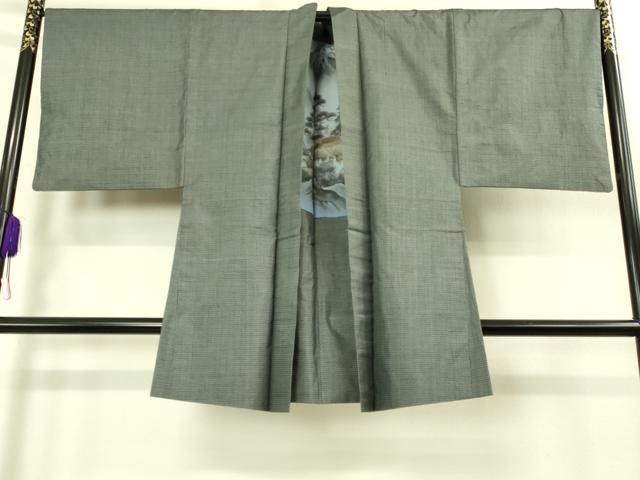 平和屋着物＃極上　男性　本場大島紬　100亀甲　総詰め　長羽織　逸品　DZAB1884kh6