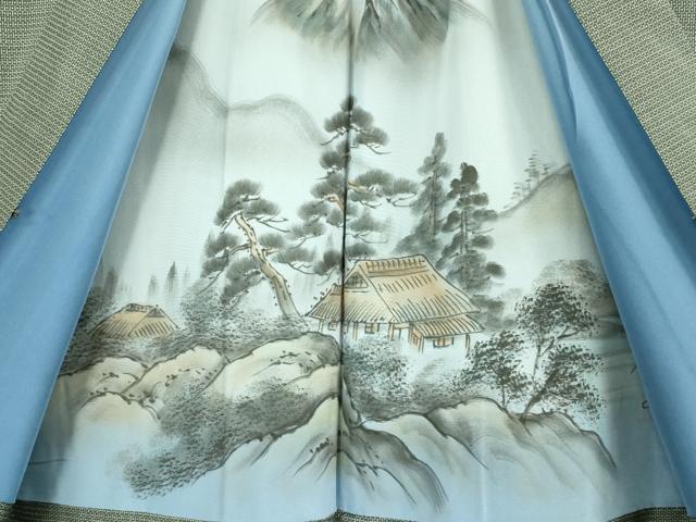 平和屋着物＃極上　男性　本場大島紬　100亀甲　総詰め　長羽織　逸品　DZAB1884kh6
