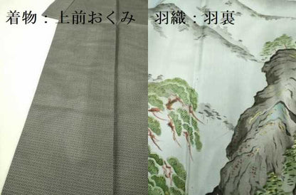 平和屋着物■極上　男性　本場大島紬　アンサンブル　キングサイズ　100亀甲　総詰め　長羽織　逸品　DZAB1886kh6