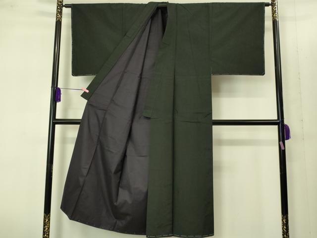 平和屋着物●極上　男性　紬　アンサンブル　色無地　濃い蝉色　逸品　未使用　DZAB1890kh6 平和屋着物○極上 男性 紬 アンサンブル 色無地 濃い蝉色 逸品 未使用
