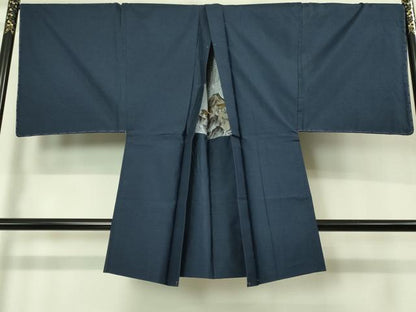 平和屋着物■極上　男性　本場大島紬　アンサンブル　キングサイズ　長羽織　羽裏・鷹　やまと誂製　証紙付き　逸品　未使用　DZAB1891kh6