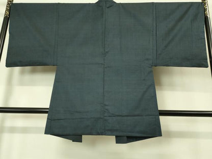平和屋着物■極上　男性　本場大島紬　アンサンブル　長羽織　100亀甲　羽裏・鷹　逸品　DZAB1893kh6