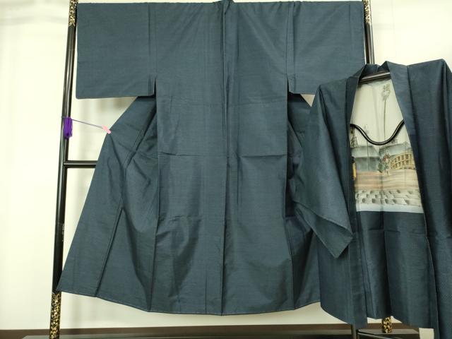 平和屋着物■極上　男性　本場大島紬　アンサンブル　長羽織　逸品　未使用　DZAB1895kh6 平和屋着物□極上 男性 本場大島紬 アンサンブル 長羽織 逸品 未使用
