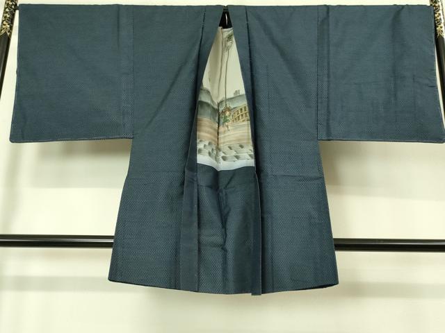 平和屋着物□極上 男性 本場大島紬 アンサンブル 長羽織 逸品 未使用