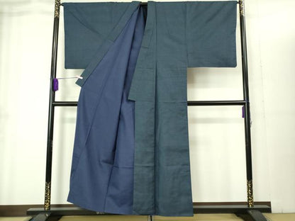 平和屋着物■極上　男性　本場大島紬　アンサンブル　長襦袢(無双仕立て)・長羽織セット　100亀甲　総詰め　羽裏・虎　逸品　DZAB1900kh6