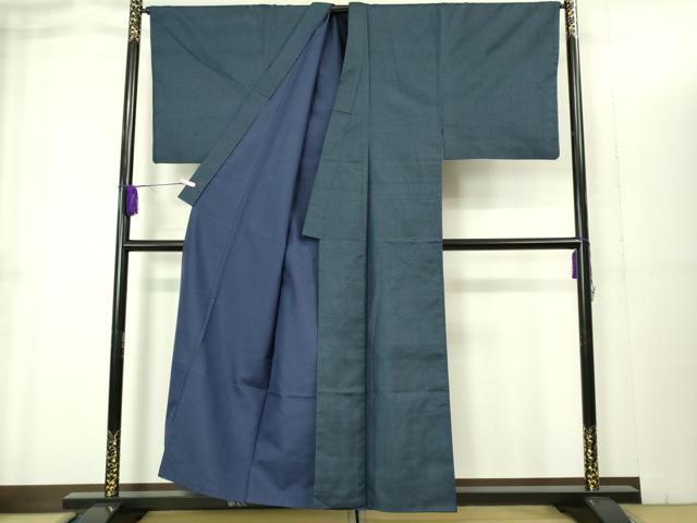平和屋着物■極上　男性　本場大島紬　アンサンブル　長襦袢(無双仕立て)・長羽織セット　100亀甲　総詰め　羽裏・虎　逸品　DZAB1900kh6