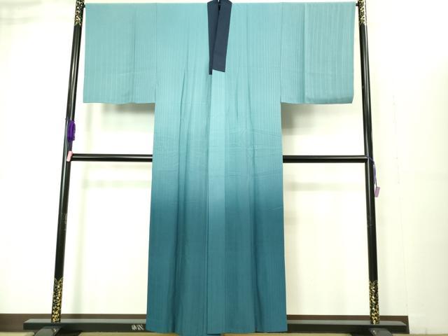 平和屋着物■極上　男性　本場大島紬　アンサンブル　長襦袢(無双仕立て)・長羽織セット　100亀甲　総詰め　羽裏・虎　逸品　DZAB1900kh6