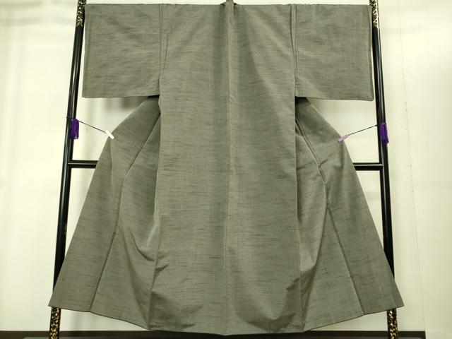 平和屋着物■極上　男性　紬　アンサンブル　キングサイズ　長羽織　海松茶色　逸品　DZAB1902kh6