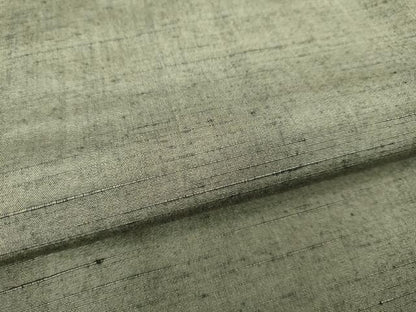 平和屋着物■極上　男性　紬　アンサンブル　キングサイズ　長羽織　海松茶色　逸品　DZAB1902kh6