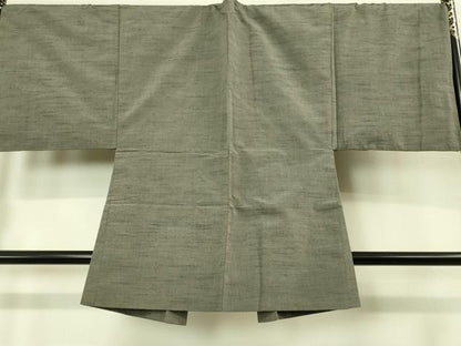 平和屋着物■極上　男性　紬　アンサンブル　キングサイズ　長羽織　海松茶色　逸品　DZAB1902kh6