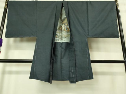 平和屋着物■極上　男性　本場大島紬　アンサンブル　長羽織　120亀甲　総詰め　逸品　未使用　DZAB1903kh6