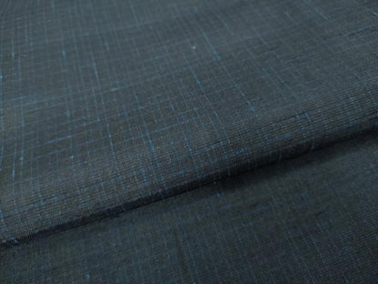 平和屋着物●極上　男性　紬　アンサンブル　色無地　濃い藍鉄色　逸品　未使用　DZAB1904kh6