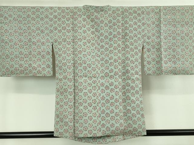 平和屋着物■極上　銀座　志ま亀　道行コート　舞花文　たとう紙付き　逸品　DZAB1909kh6