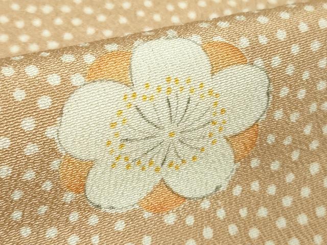 平和屋本店○極上 銀座 志ま亀 訪問着 笹梅 洗柿色地