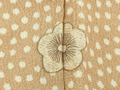 平和屋本店●極上　銀座　志ま亀　訪問着　笹梅　洗柿色地　鬼しぼ縮緬　たとう紙付き　逸品　DZAB1912kh6