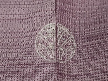 平和屋着物▽極上　銀座　志ま亀　紬　単衣　横段文　たとう紙付き　逸品　未使用　DZAB1916kh6
