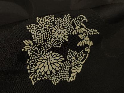 平和屋本店＃極上　長羽織　印傳　花丸文　黒紅色地　逸品　DZAB1917kh6