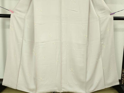 平和屋着物●極上　小紋　舞桜　淡藤色地　金彩　染の近江謹製　逸品　DZAB1920kh6