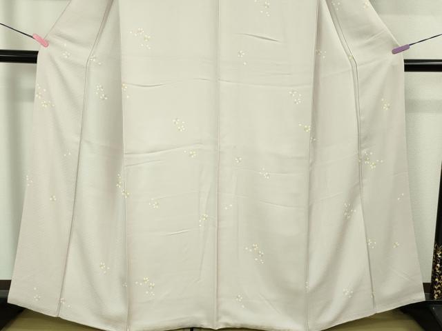 平和屋着物●極上　小紋　舞桜　淡藤色地　金彩　染の近江謹製　逸品　DZAB1920kh6