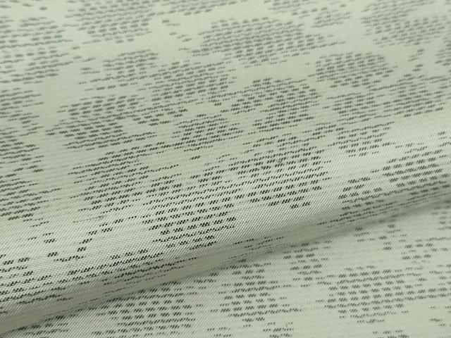 平和屋着物●極上　本場大島紬　白大島　草花文　逸品　DZAB1926kh6