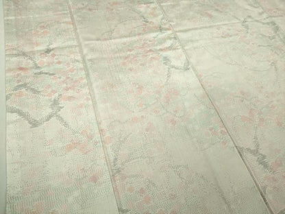 平和屋着物●極上　本場大島紬　白大島　枝梅　逸品　DZAB1930kh6