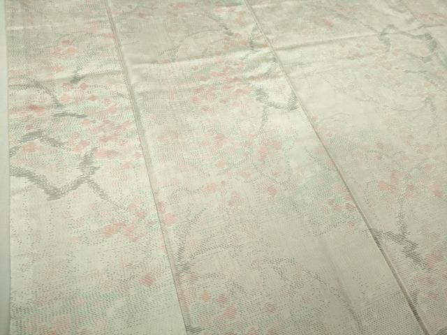 平和屋着物●極上　本場大島紬　白大島　枝梅　逸品　DZAB1930kh6