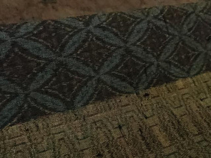 平和屋着物●極上　本場小千谷紬　百柄　繋ぎ絣　手織り　逸品　未使用　DZAB1932kh6
