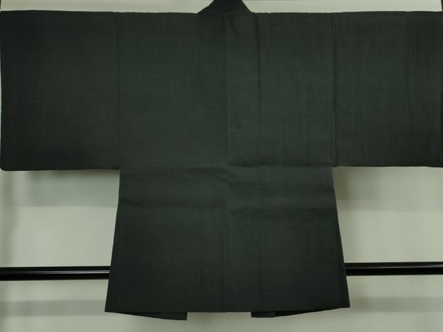 平和屋着物●極上　男性　本場結城紬　重要無形文化財　アンサンブル　色無地　藍鉄色　三越扱い　逸品　DZAB1934kh6 平和屋着物○極上 男性 本場結城紬 重要無形文化財 アンサンブル 色無地 藍