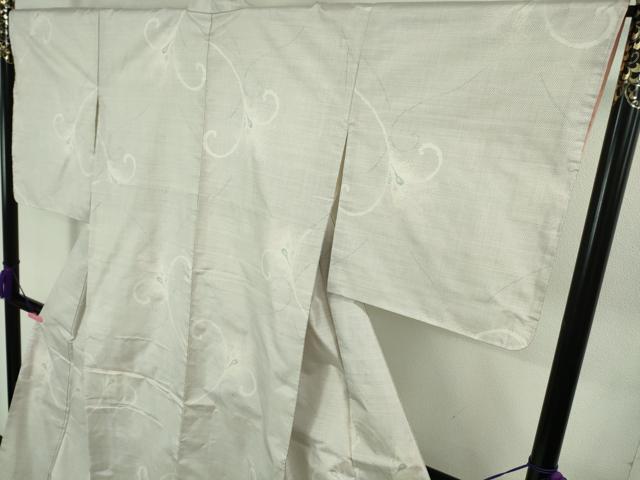 平和屋着物●極上　本場大島紬　白大島　7マルキ　唐草文　逸品　DZAB1940kh6