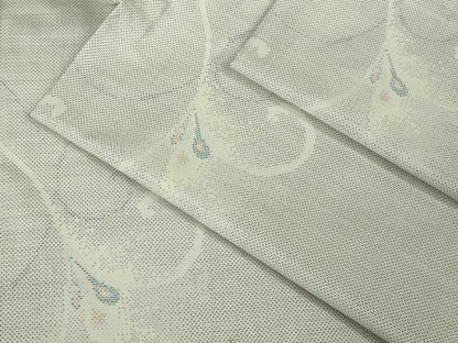 平和屋着物●極上　本場大島紬　白大島　7マルキ　唐草文　逸品　DZAB1940kh6