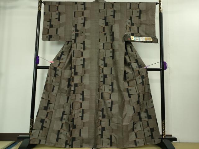 平和屋着物●極上　本場大島紬　7マルキ　古代染色純泥染　栄サチ作　鈴　逸品　未使用　DZAB1942kh6