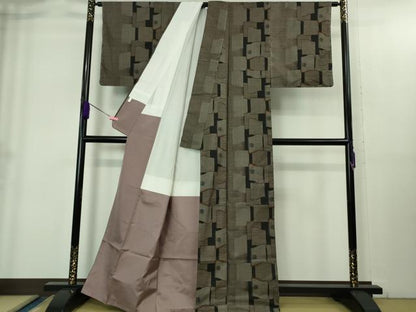平和屋着物●極上　本場大島紬　7マルキ　古代染色純泥染　栄サチ作　鈴　逸品　未使用　DZAB1942kh6
