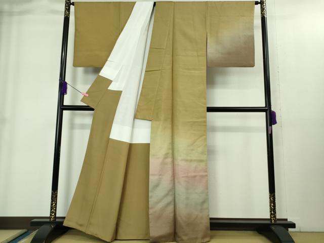 平和屋着物●極上　石川県指定無形文化財　牛首紬　白山工房　手織り　訪問着　証紙付き　逸品　DZAB1945kh6