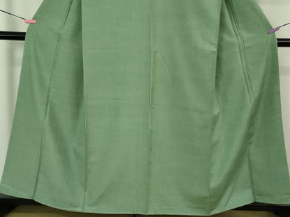 平和屋着物●極上　結城紬　色無地　薄青色　逸品　未使用　DZAB1947kh6