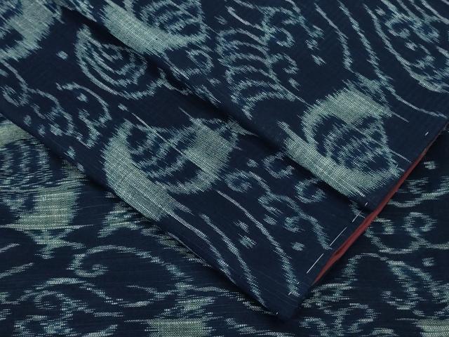 平和屋着物●極上　久留米絣　袷　綿　帆掛け船　逸品　未使用　DZAB1949kh6