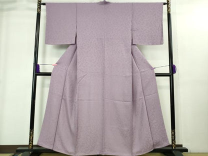 平和屋着物●極上　色無地　花地紋　紅藤色　逸品　未使用　DZAB1951kh6