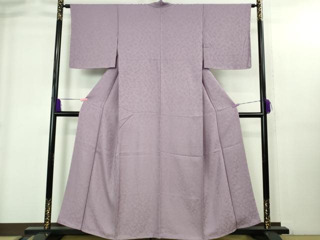 平和屋着物●極上　色無地　花地紋　紅藤色　逸品　未使用　DZAB1951kh6