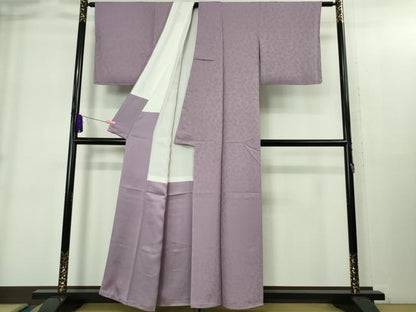平和屋着物●極上　色無地　花地紋　紅藤色　逸品　未使用　DZAB1951kh6