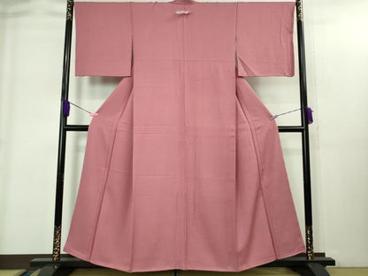平和屋着物●極上　色無地　桃花色　逸品　未使用　DZAB1952kh6